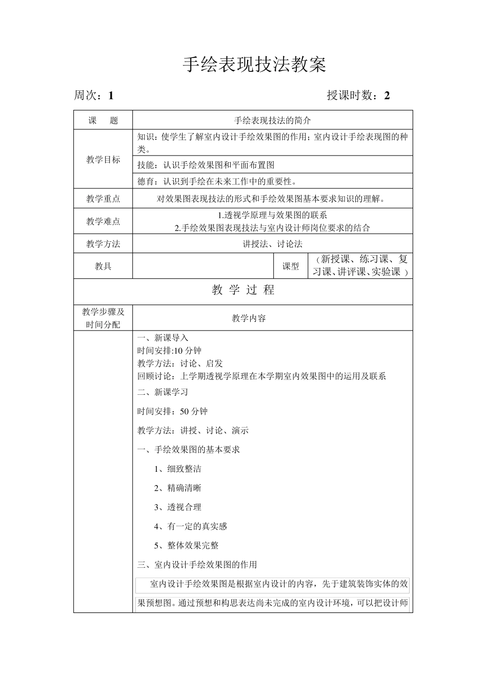 手绘表现技法教案_第1页