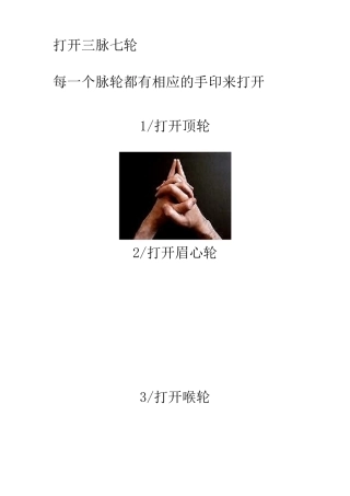 打开三脉七轮