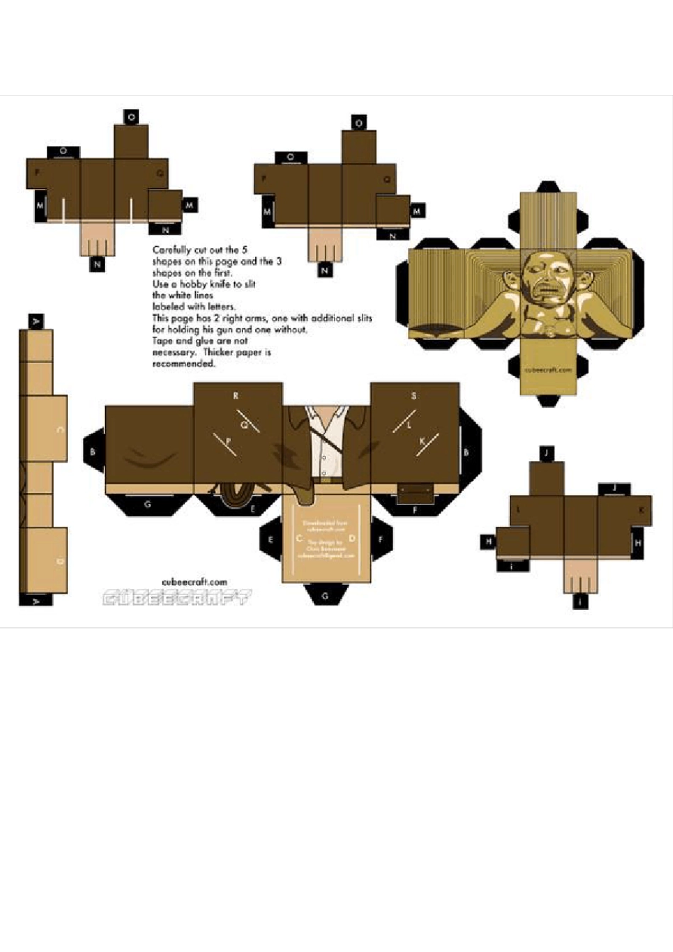 打造自己的折纸小人(A4纸直接打印)_第2页