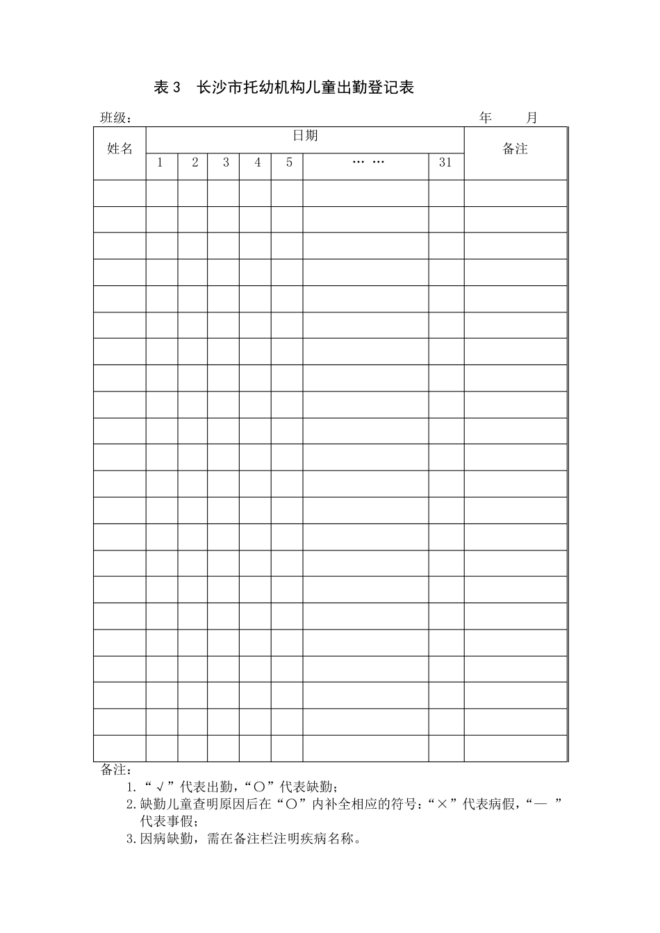 托幼机构卫生保健工作表_第3页