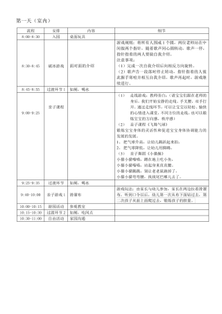托班新生入园适应及亲子课程