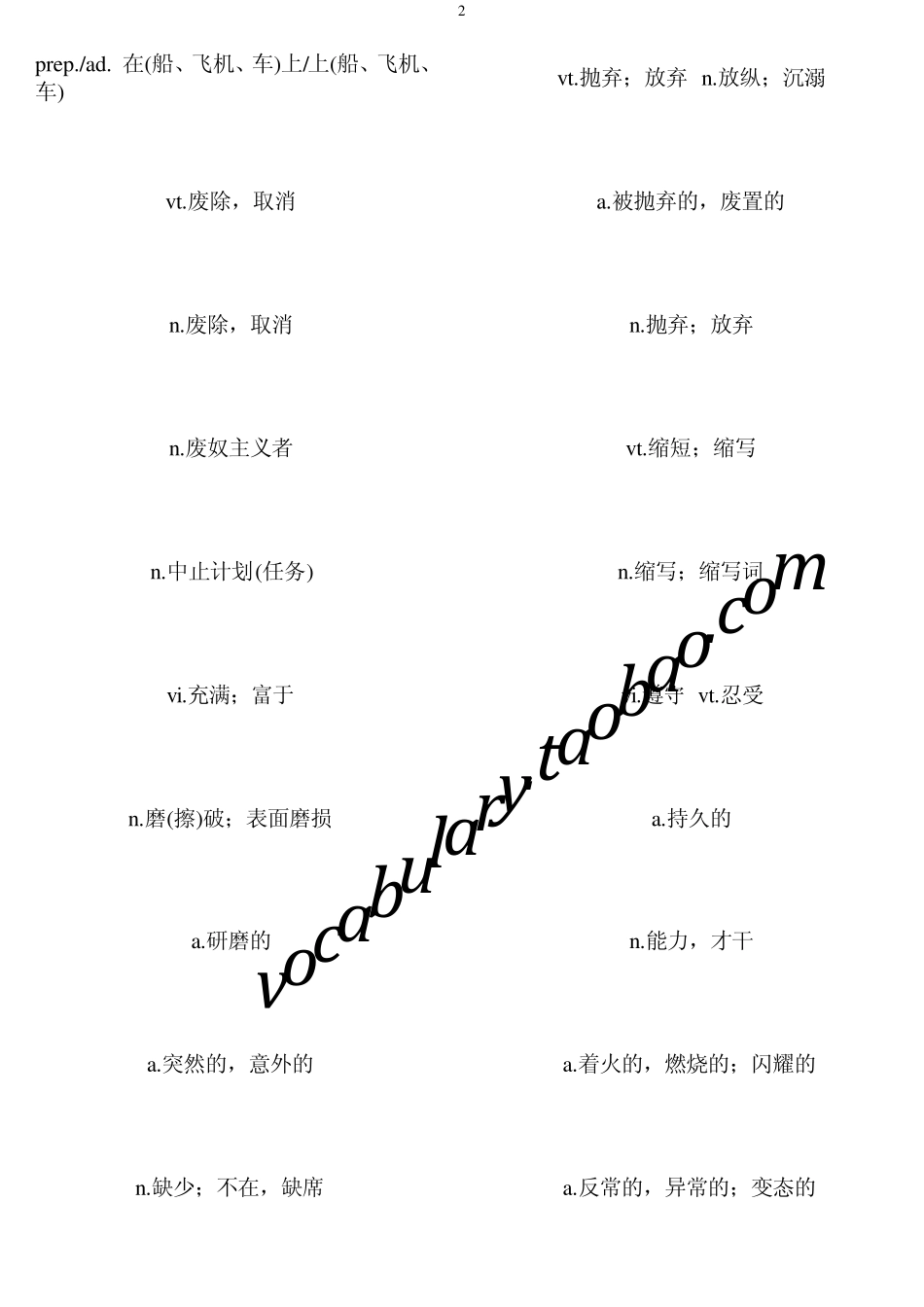 托福TOEFL单词卡片部分红宝书词根+联想单词卡背单词词汇卡片_第2页