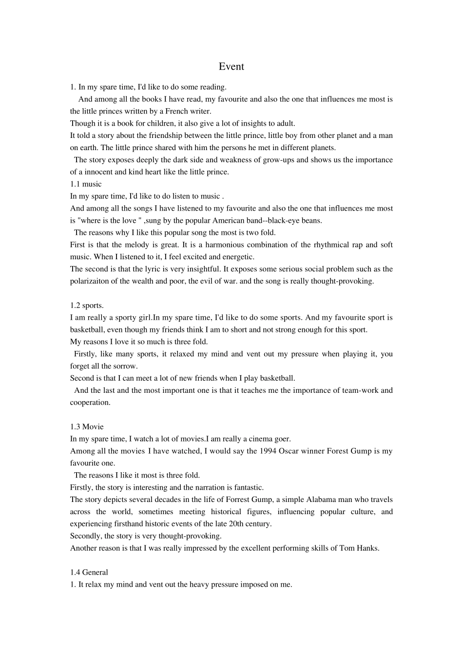 托福口语人+EVENT+PLACE+OBJECT_第1页