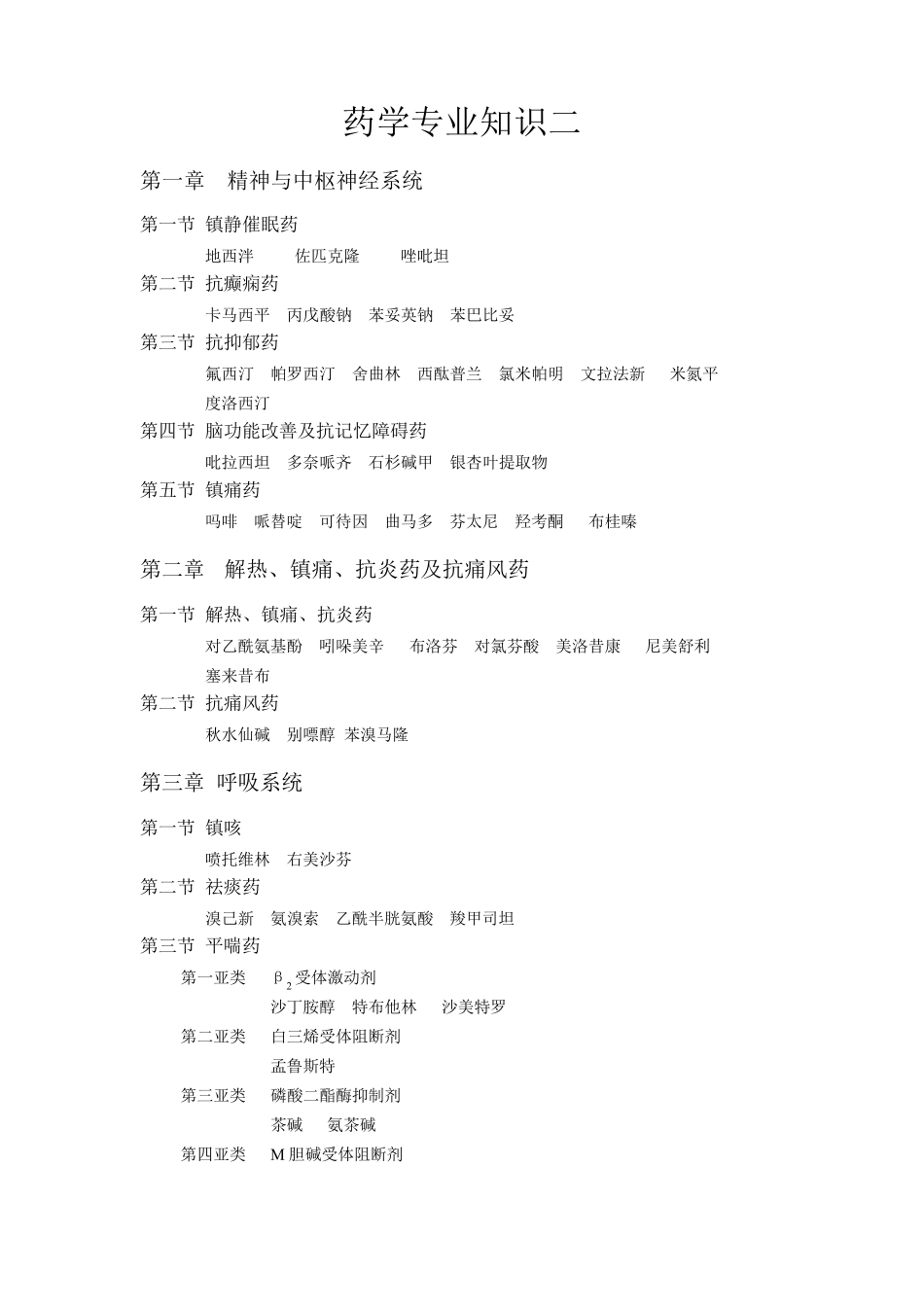 执业药师西药专业知识二目录_第1页