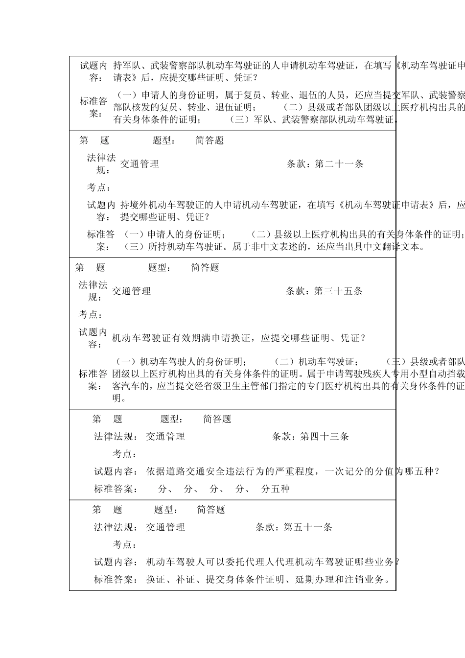 执法资格考试交通管理类简答题_第2页