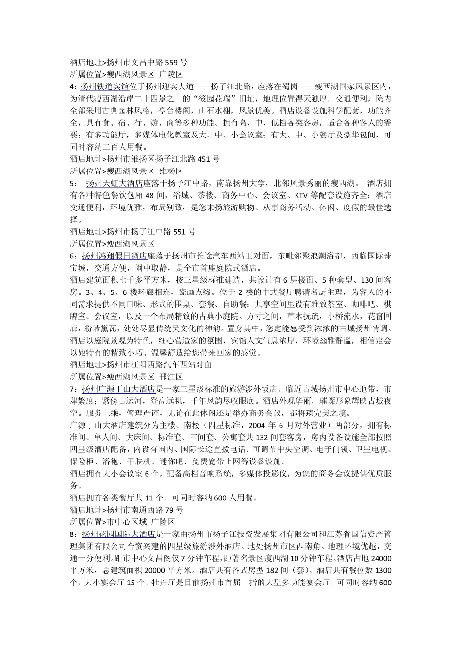 扬州酒店宾馆攻略_第2页