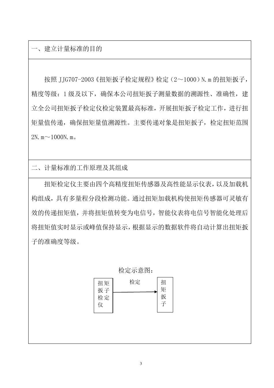 扭矩扳子检定装置计量标准技术报告_第3页