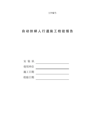 扶梯检验报告