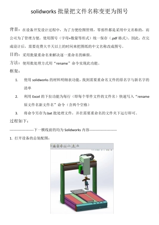 批量把solidworks工程图、pdf等名称变更为图号