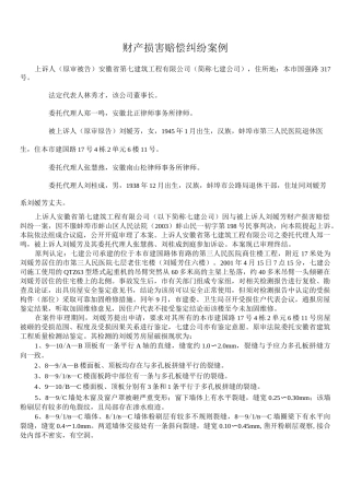 财产损害赔偿纠纷案例