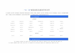 教育部最新认定“双一流”学校名单