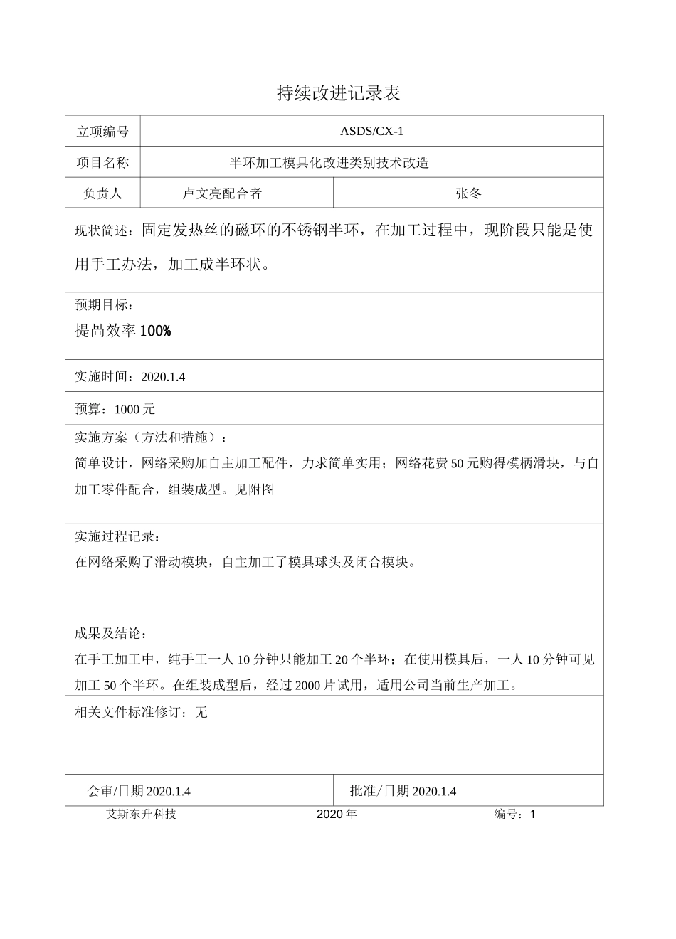 持续改进记录表2020_第1页