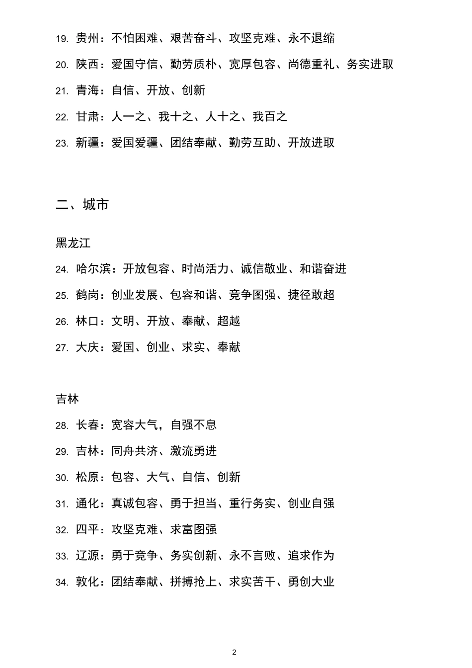 城市精神大全_第2页