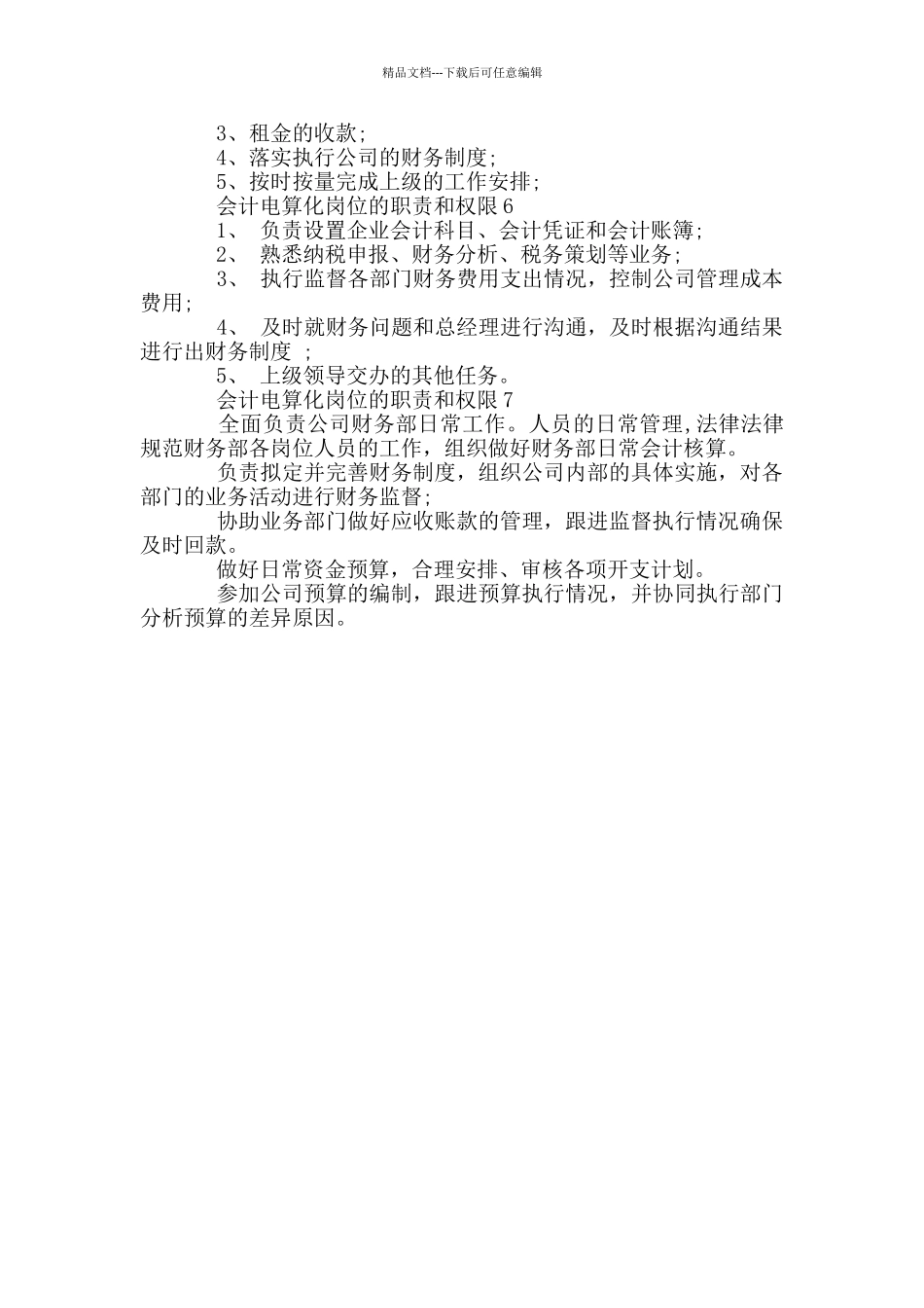 会计电算化岗位的职责和权限_第2页