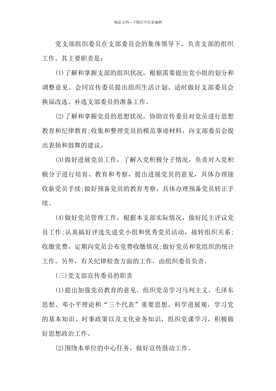 党支部委员会分工及职责_第3页