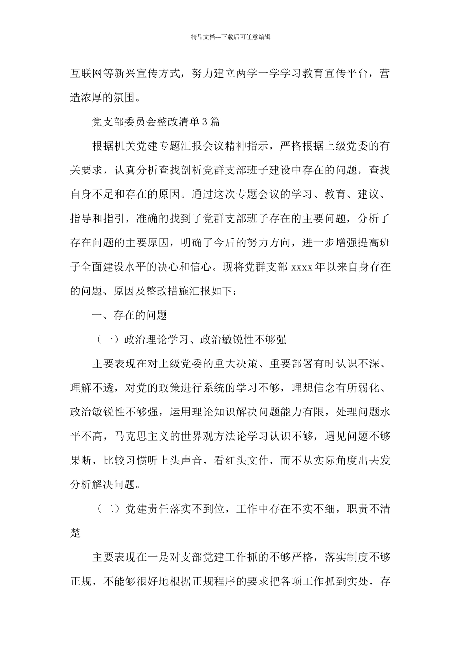 党支部委员会整改清单_第2页
