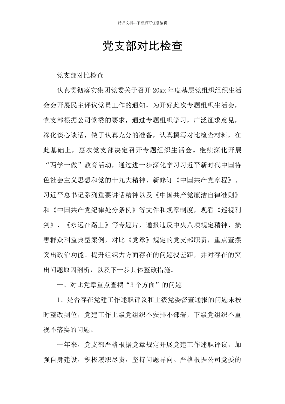 党支部对照检查_第1页