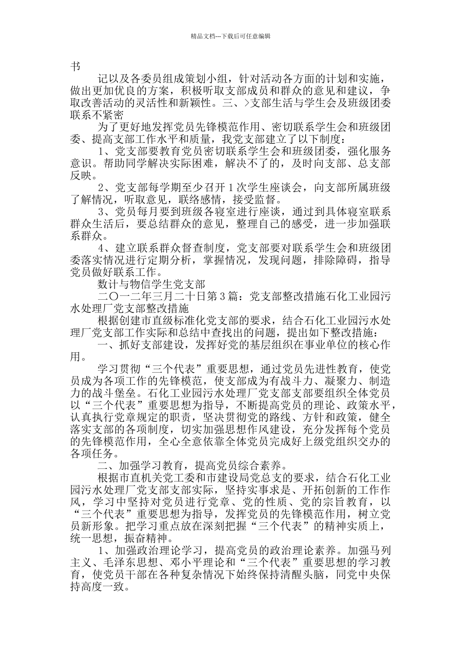 党支部未换届整改措施_第3页