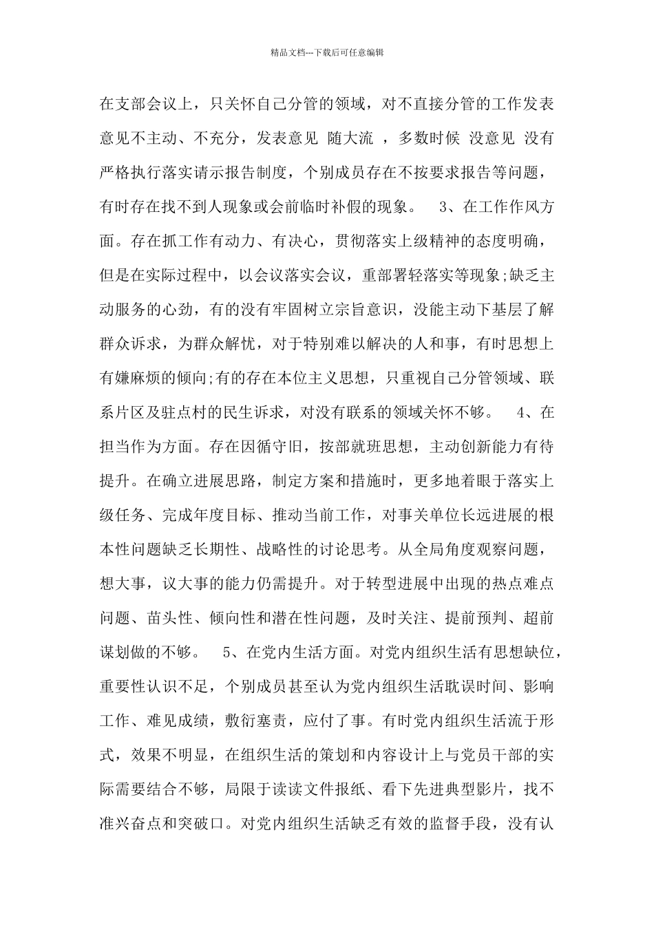 党支部班子对照检查材料总结_第2页