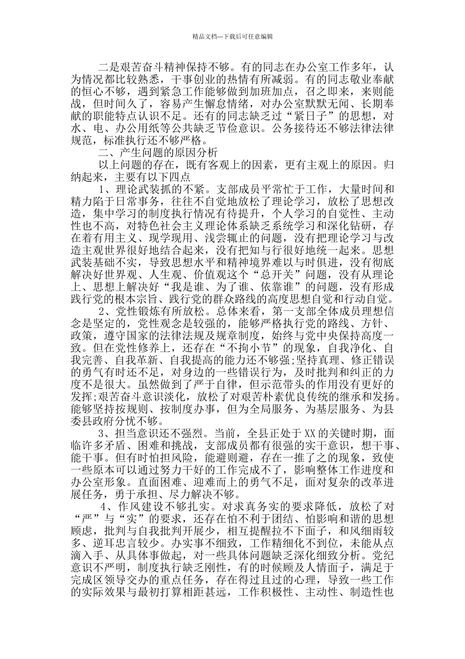 党支部班子问题清单及整改措施三篇_第3页