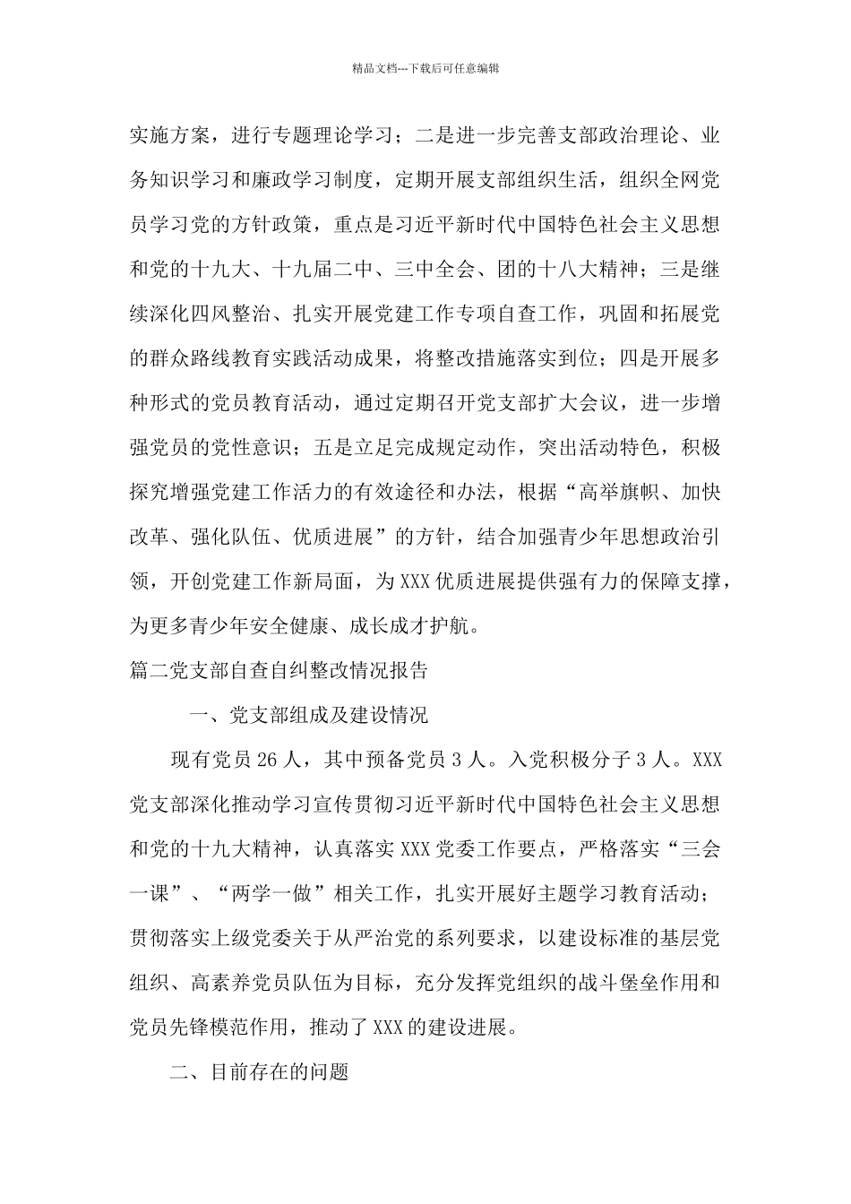 党支部自查自纠整改情况报告_第2页