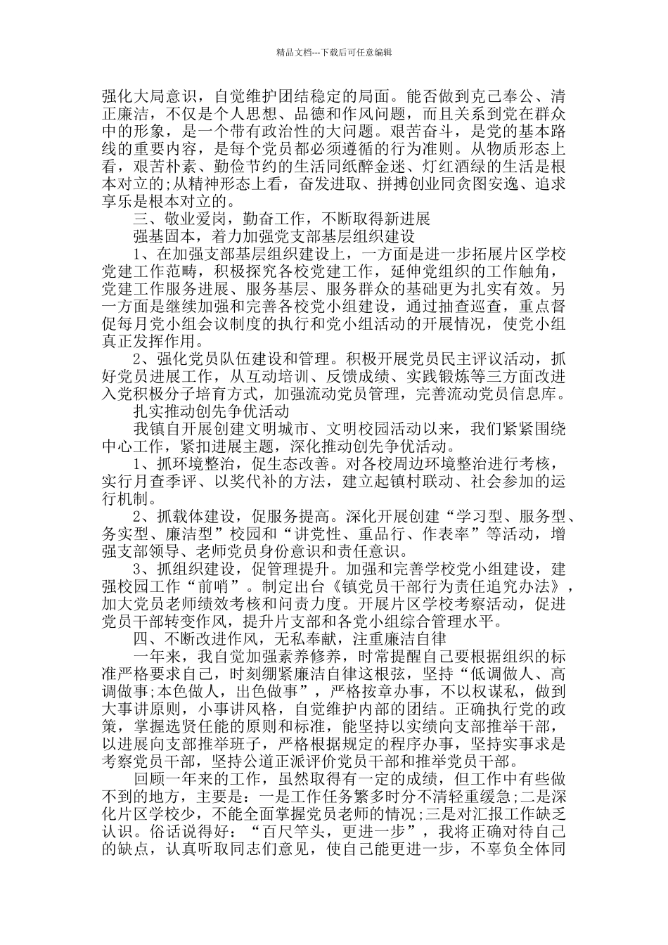 党支部组织委员述职述廉报告_第2页