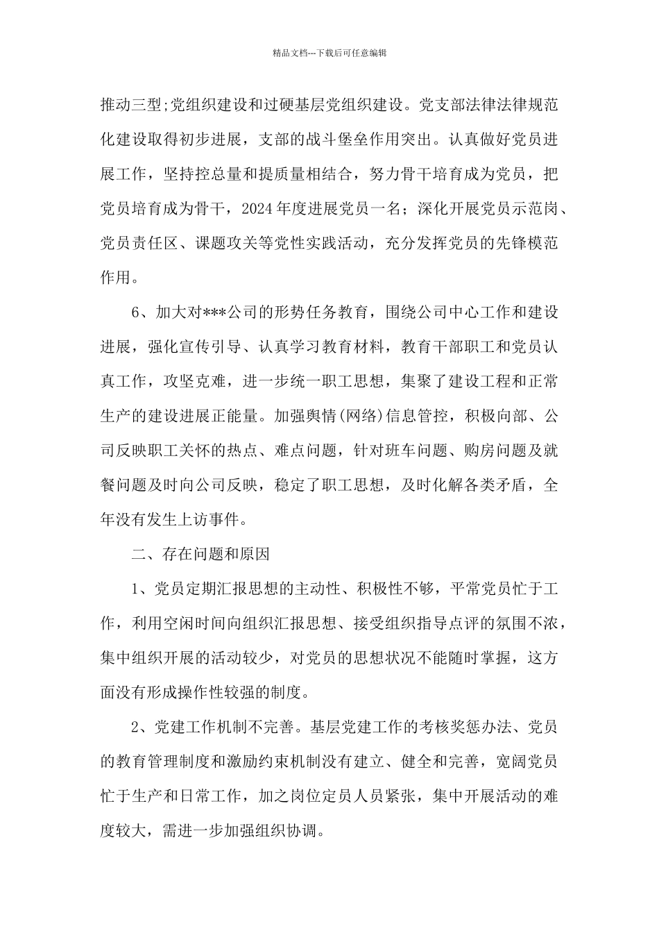 党组织书记抓基层党建工作年度述职报告及下一步工作打算_第3页