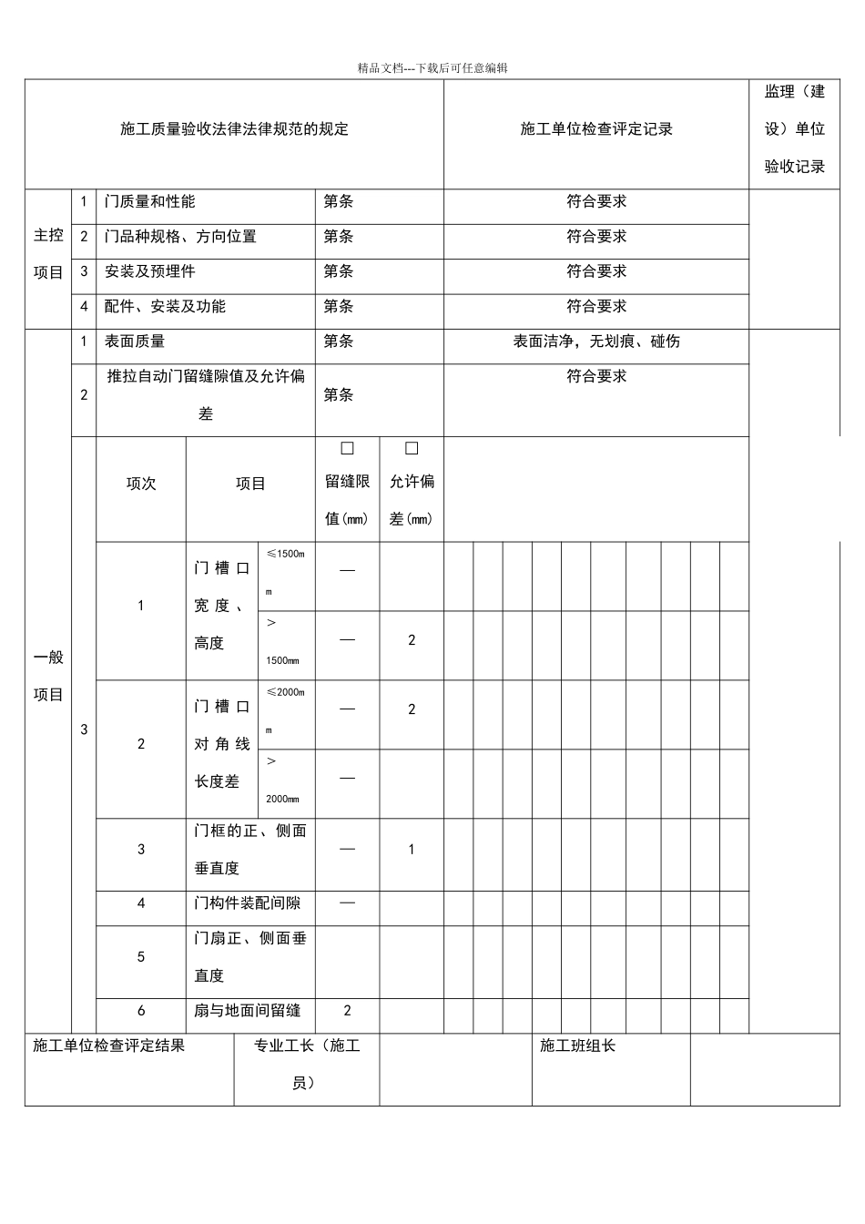 入户门质量检验批_第2页