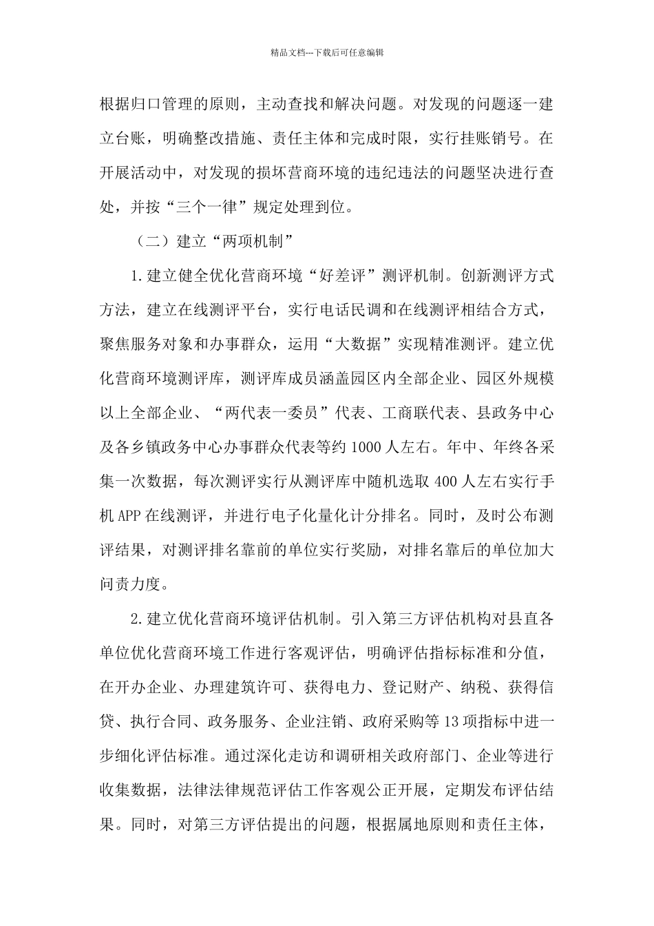 全县2024年优化营商环境“放管服”工作方案_第2页