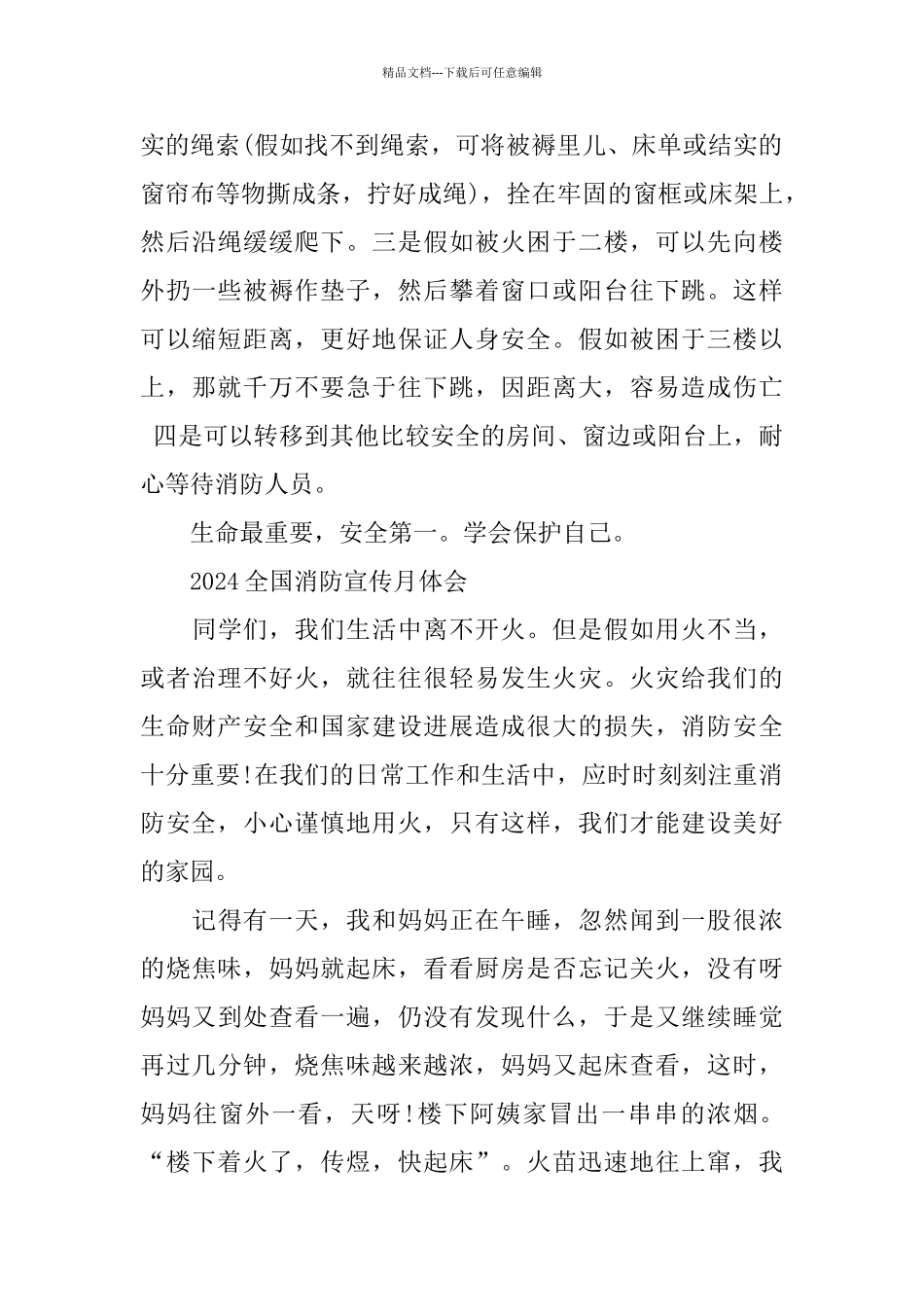 全国消防日学生心得体会作文5篇_第2页