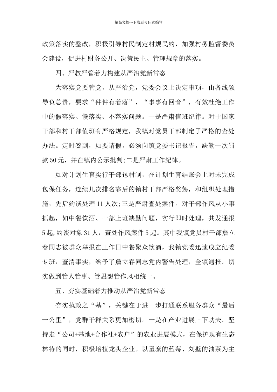 全面从严治党主体责任报告范文_第3页