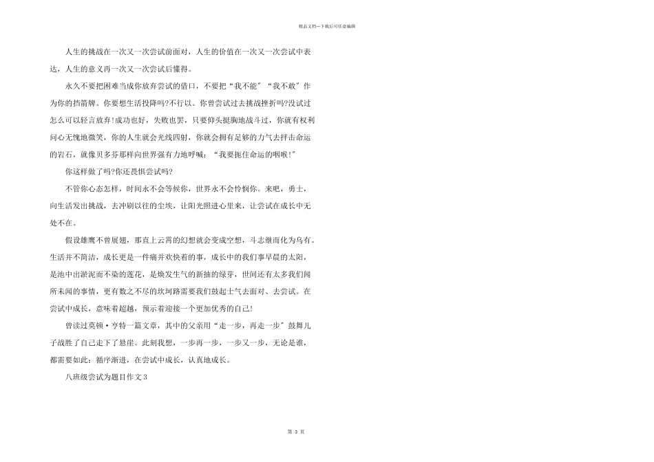 八年级尝试为题目5篇_第3页