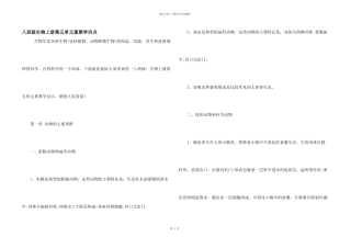八年级生物上册第五单元重要知识点