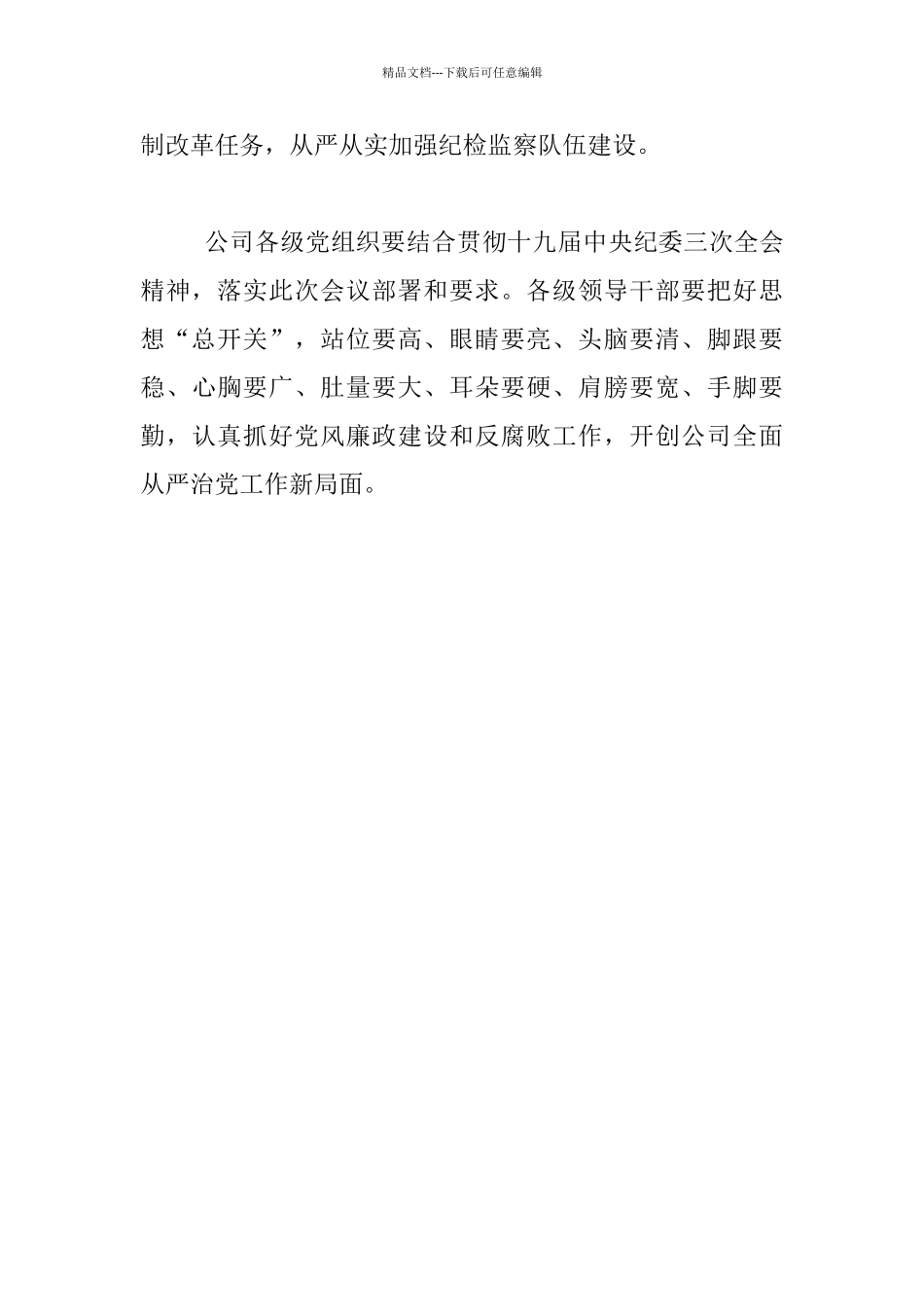 公司2024年党风廉政建设和反腐败工作会议发言稿_第3页