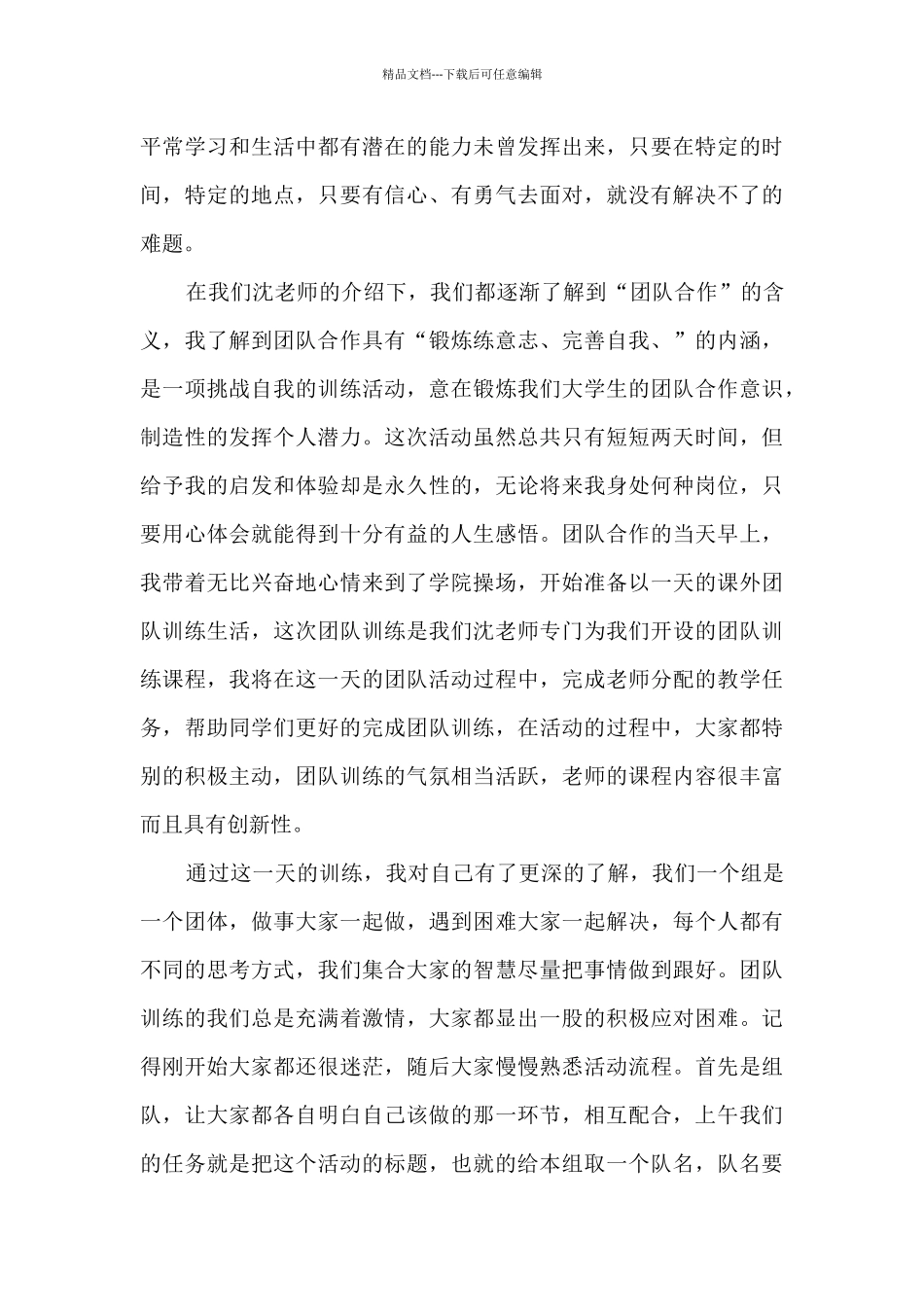 公司2024年组织各部门团队建设活动总结范文范本模板五篇_第3页