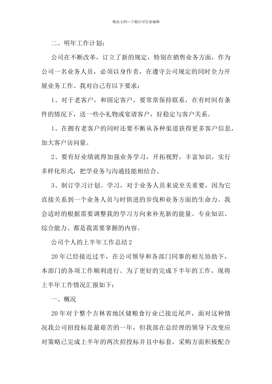 公司个人的上半年工作总结5篇_第2页
