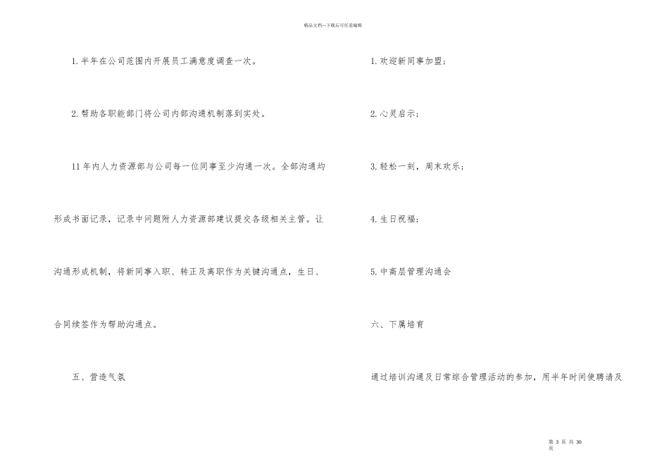 公司人力资源工作计划模板_第3页