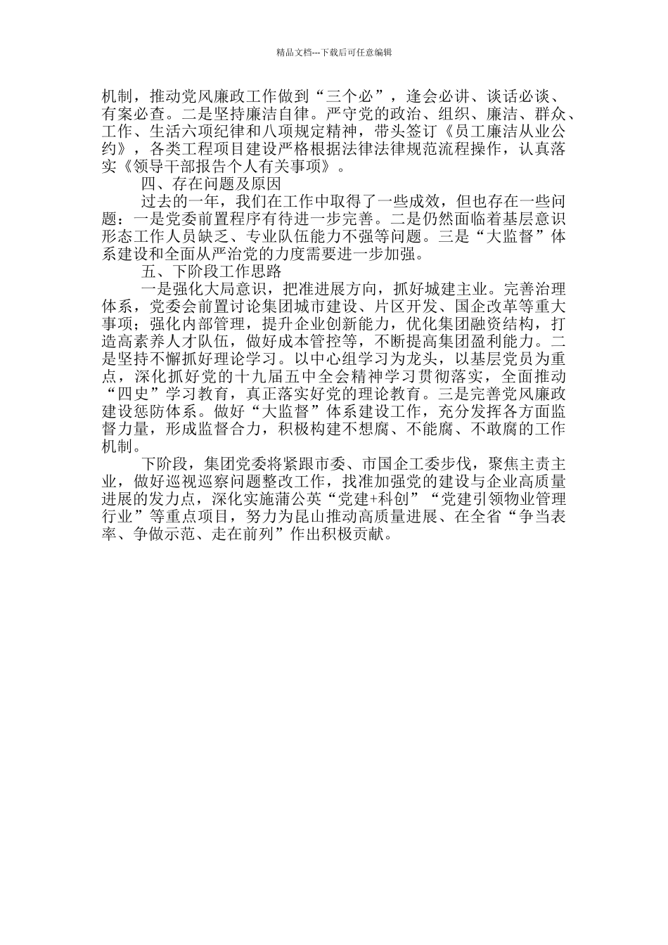 公司党组织书记履行全面从严治党主体责任述职报告_第2页