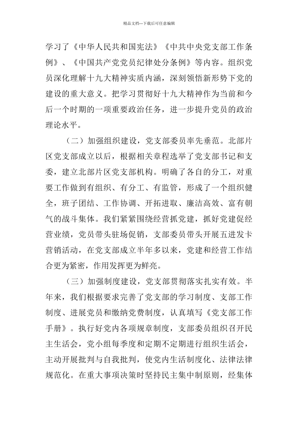 公司党支部书记年度述职报告_第2页