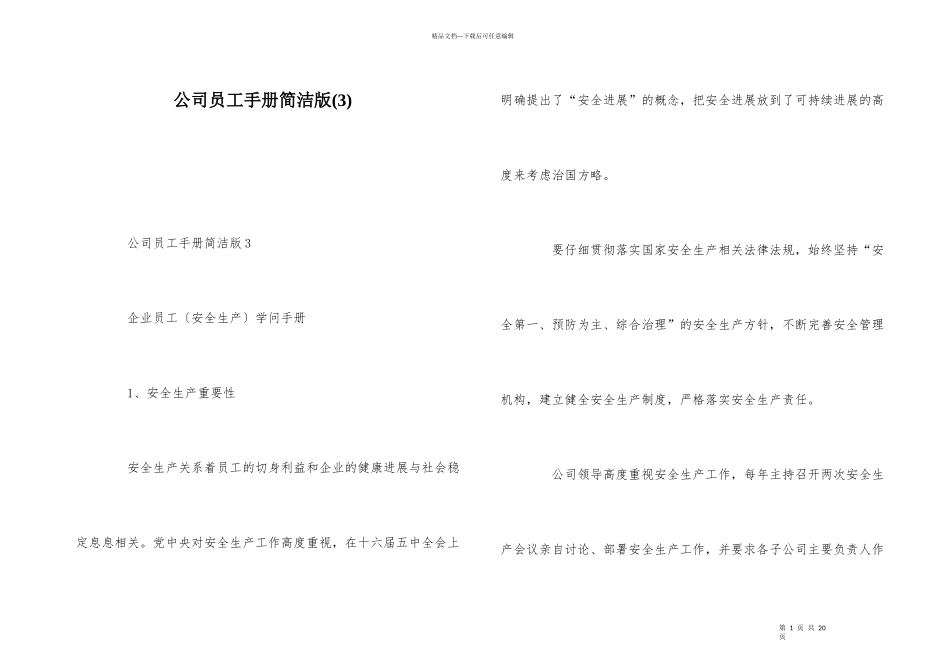 公司员工手册简洁版_第1页