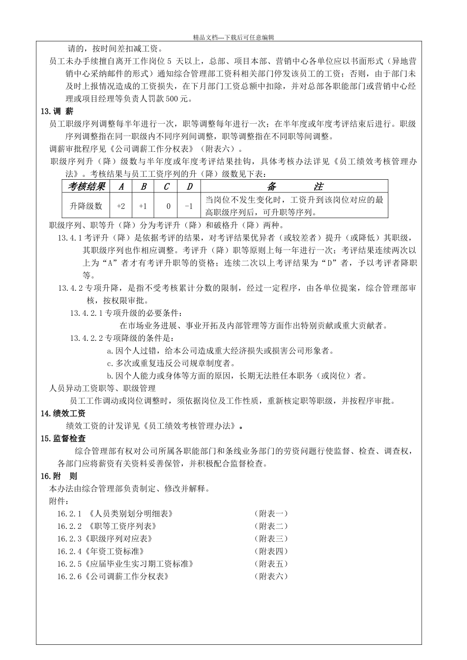 公司员工薪资管理办法_第3页