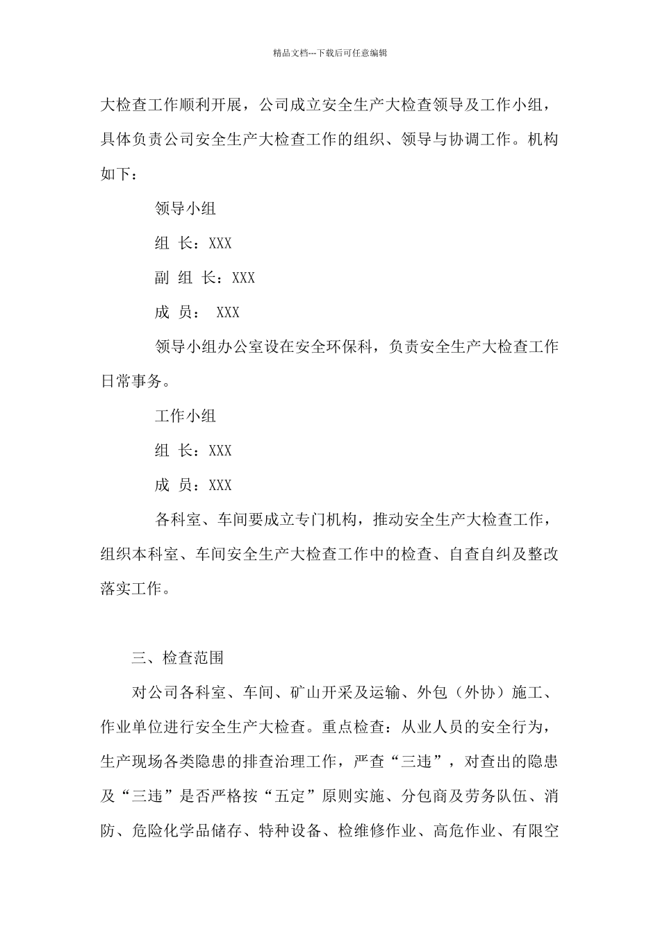 公司安全生产大检查工作实施方案_第2页