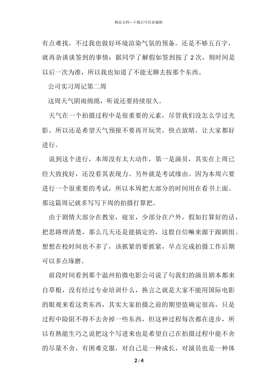 公司实习周记_第2页