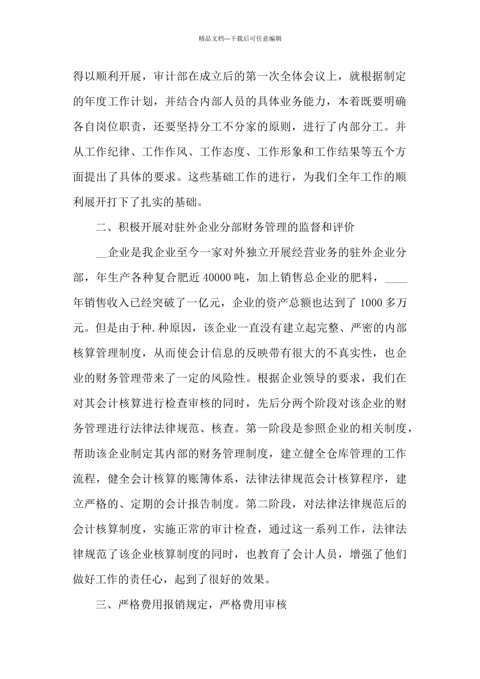 公司审计年终工作总结开头_第2页