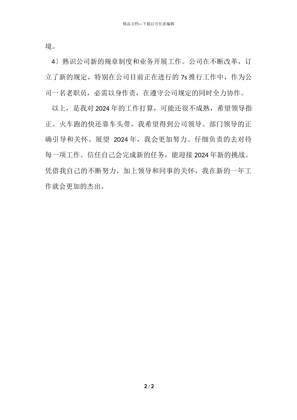 公司文员个人工作计划_第2页