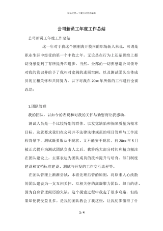 公司新员工年度工作总结-2