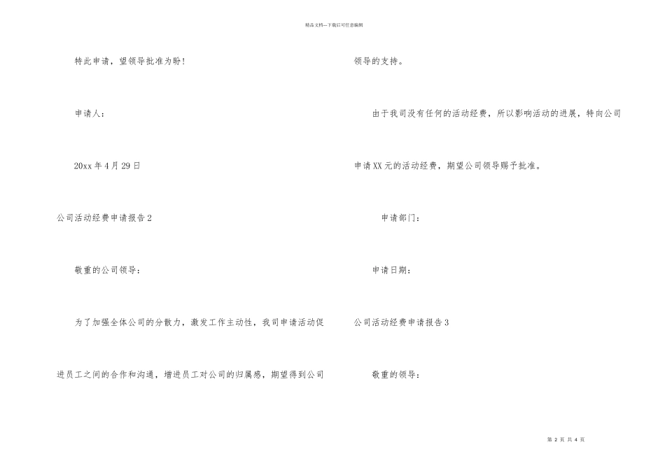 公司活动经费申请报告_第2页