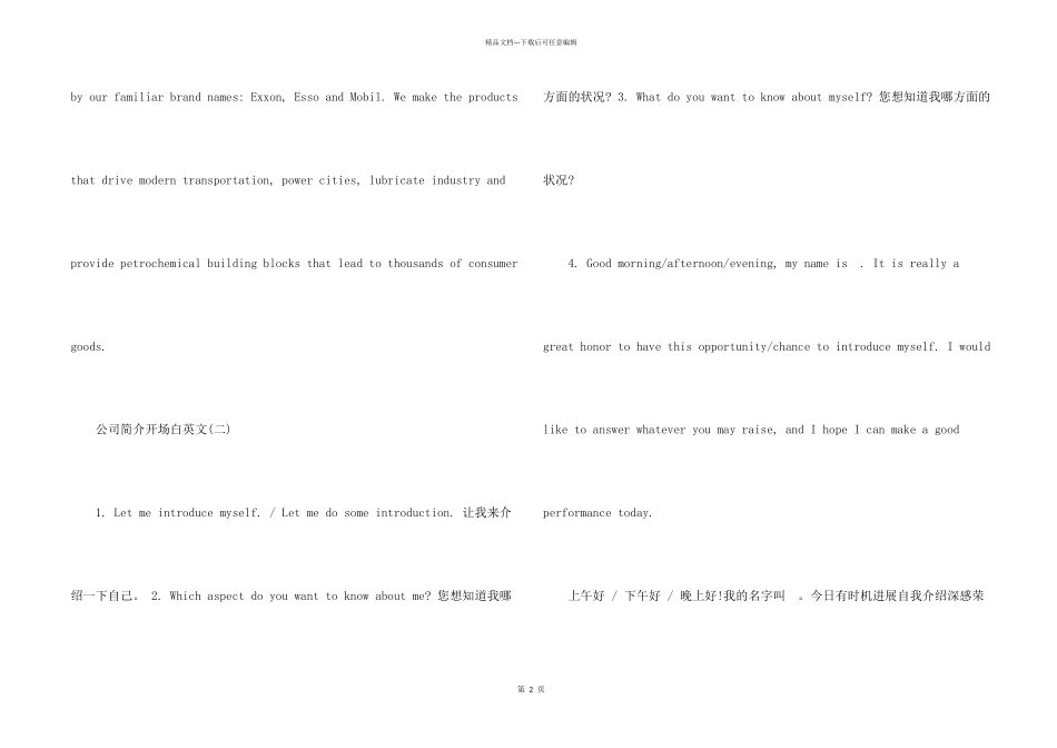公司简介开场白英文_第2页