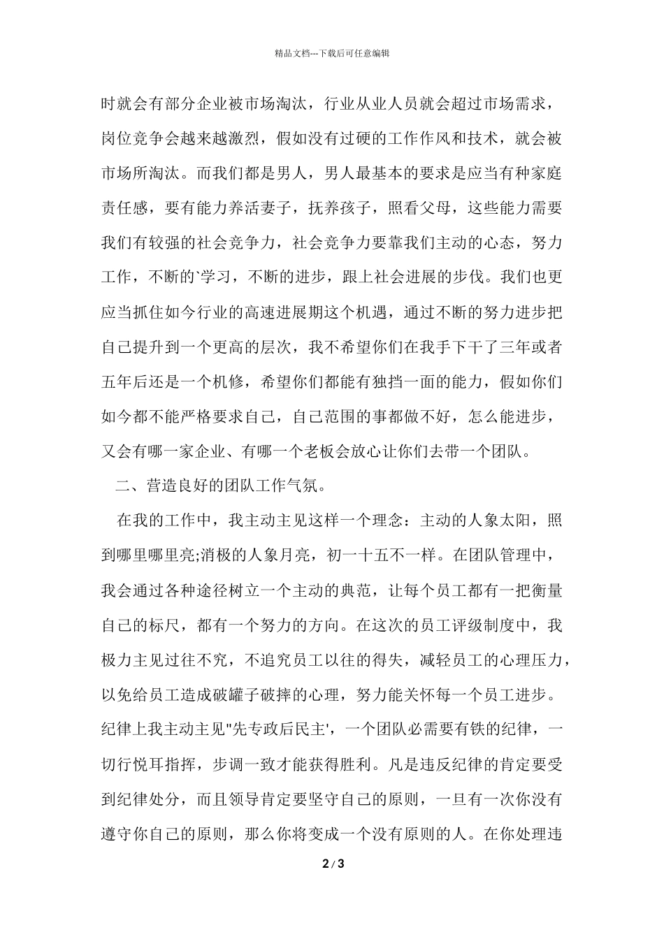 公司管理者个人工作总结_第2页