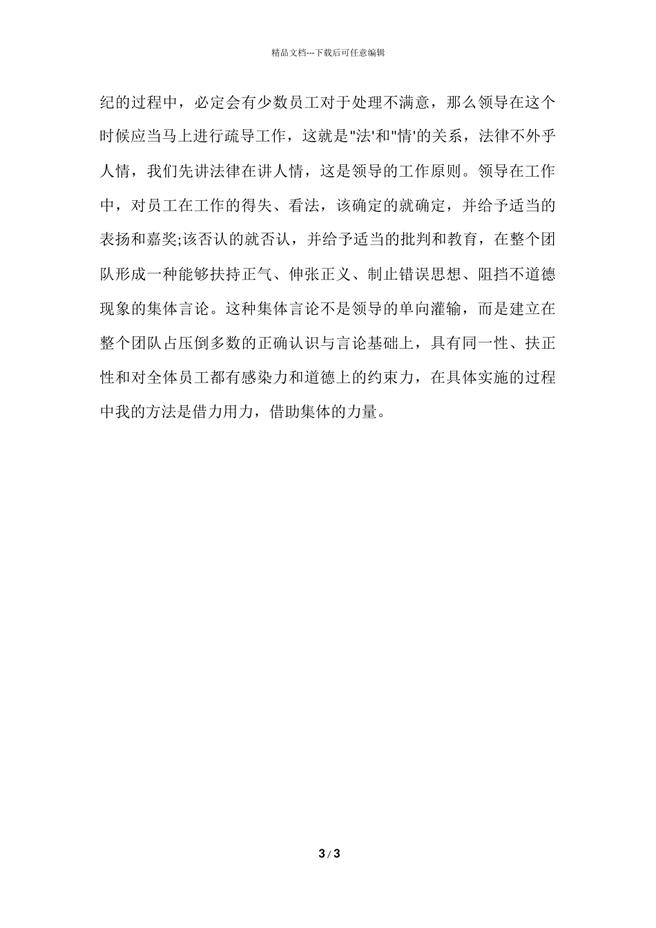 公司管理者个人工作总结_第3页